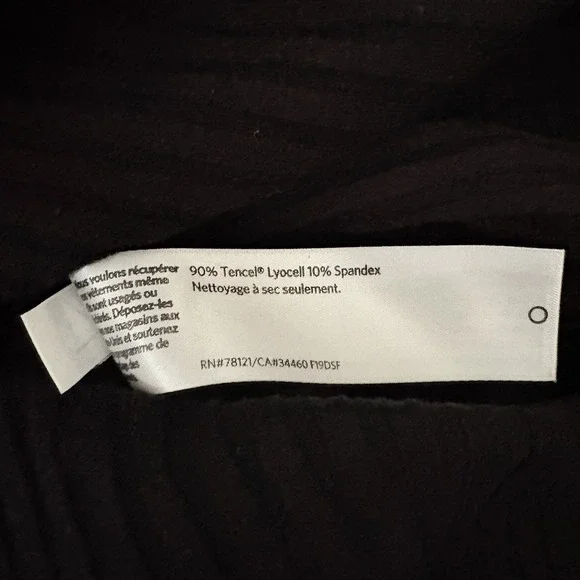 EILEEN FISHER Dress Size Large Kaftan Tunic Black Ribbed Knit High Side Slits - Picture 7 of 7